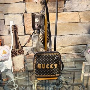 Gucci Guccy Stars Print Chain Crossbody Bag
